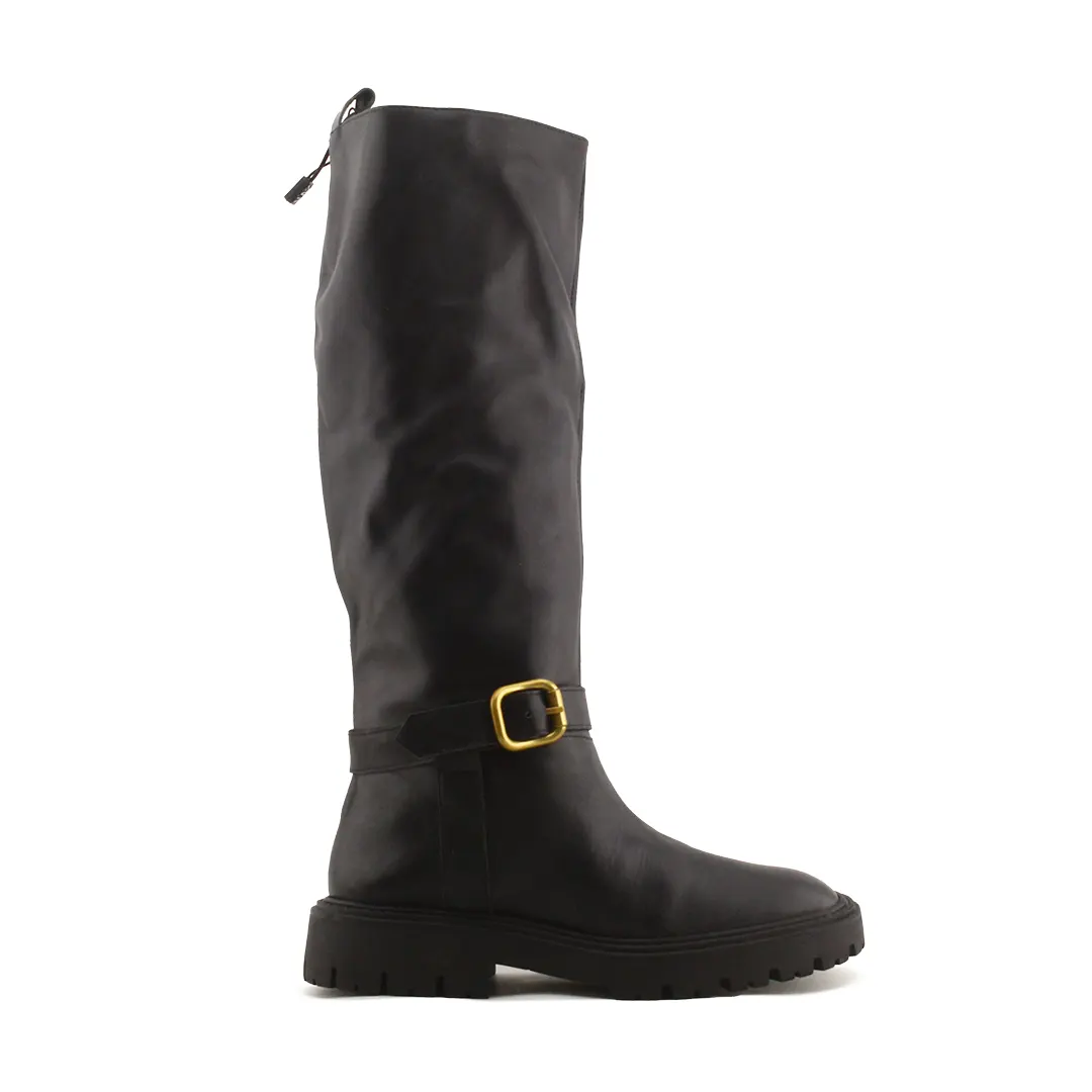 Zara Buckle Strap Knee High Boots | 100% Authentic Leather