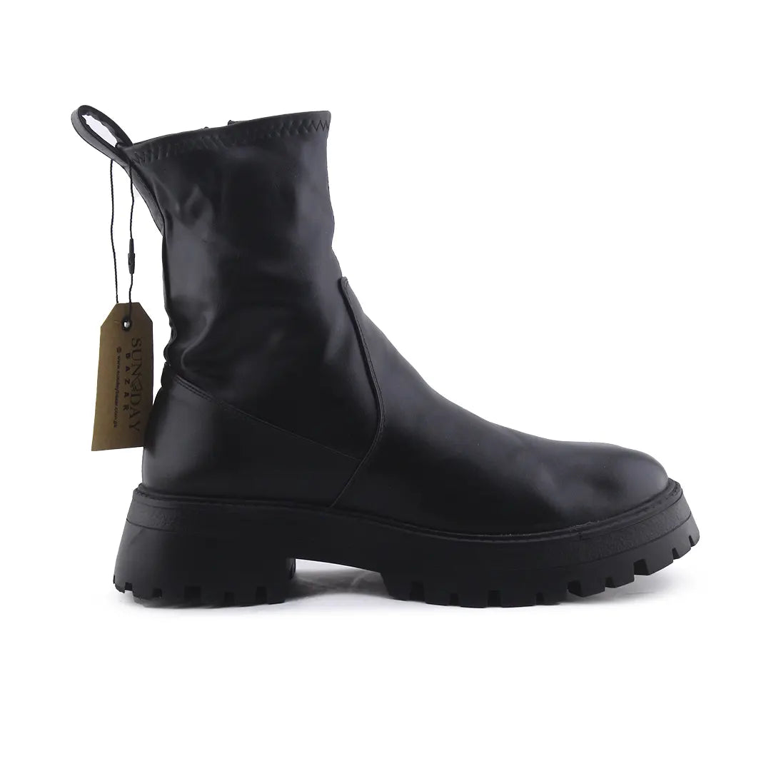Pull & Bear Zipper Ankle Boot | 100% Authentic Leather