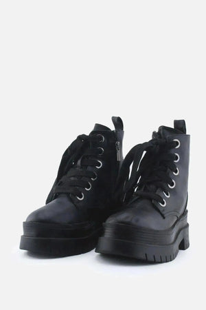 Bershka Zipper Laces Combat Boots | 100% Authentic Leather - sundaybazar