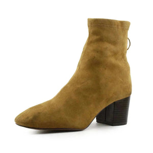 Lefties Zipper Block Heels Ankle Boots | Suede - sundaybazar