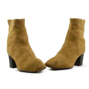 Lefties Zipper Block Heels Ankle Boots | Suede - sundaybazar