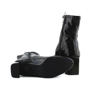 Bershka Zipper Block Heels Ankle Boots | 100% Synthetic Leather - sundaybazar