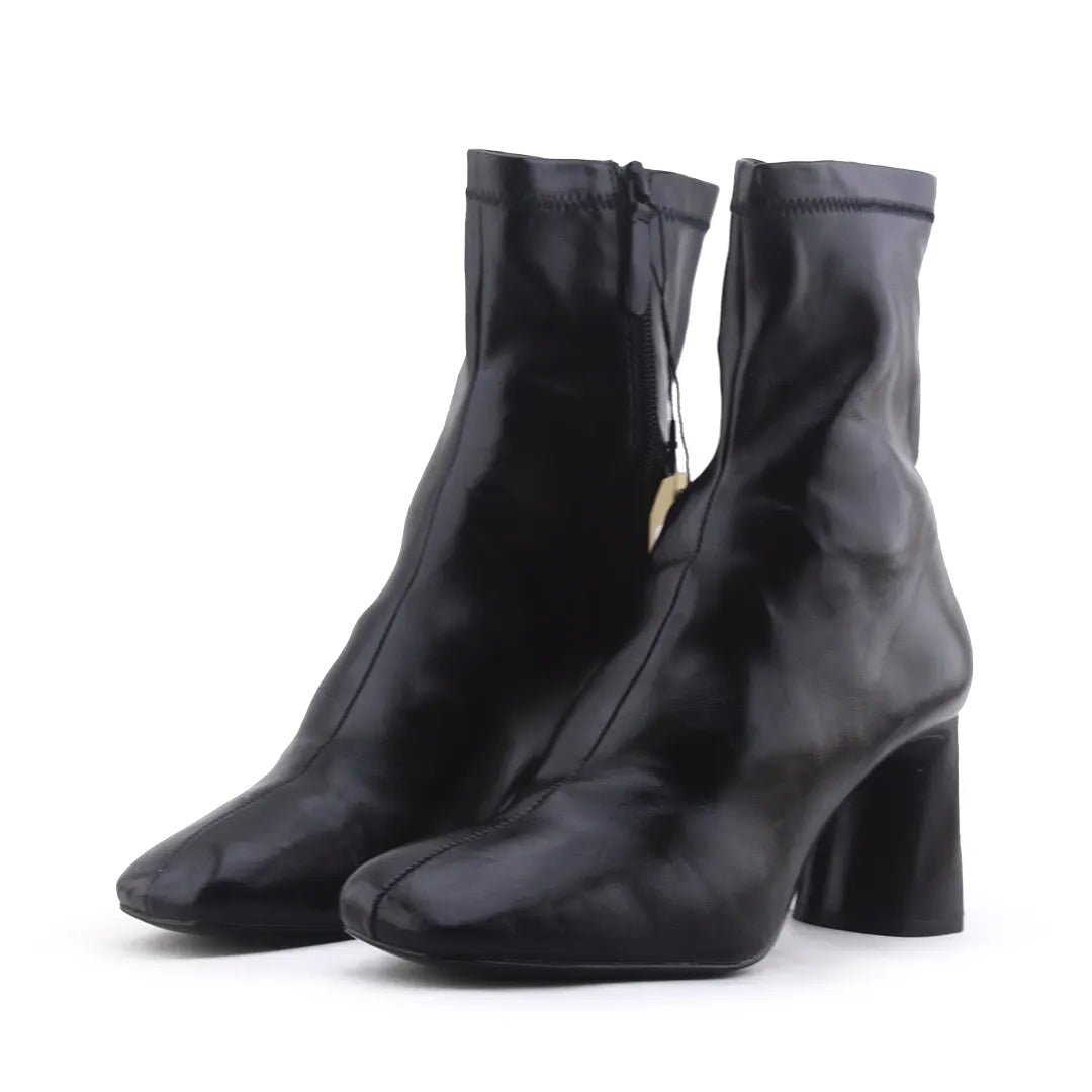 Stradivarius Zipper Ankle Boot | 100% Authentic Leather