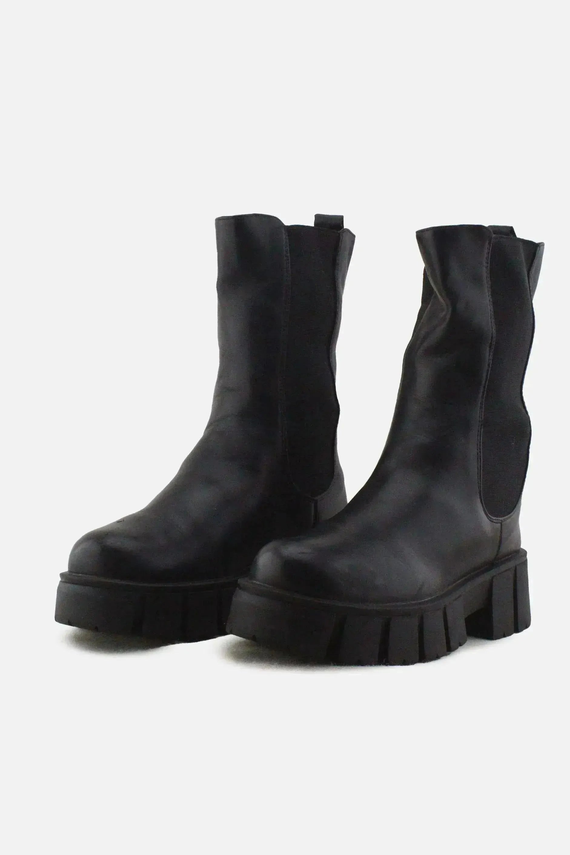 European Brand Stretchable Combat Ankle Boots | 100% Authetic Leather - sundaybazar