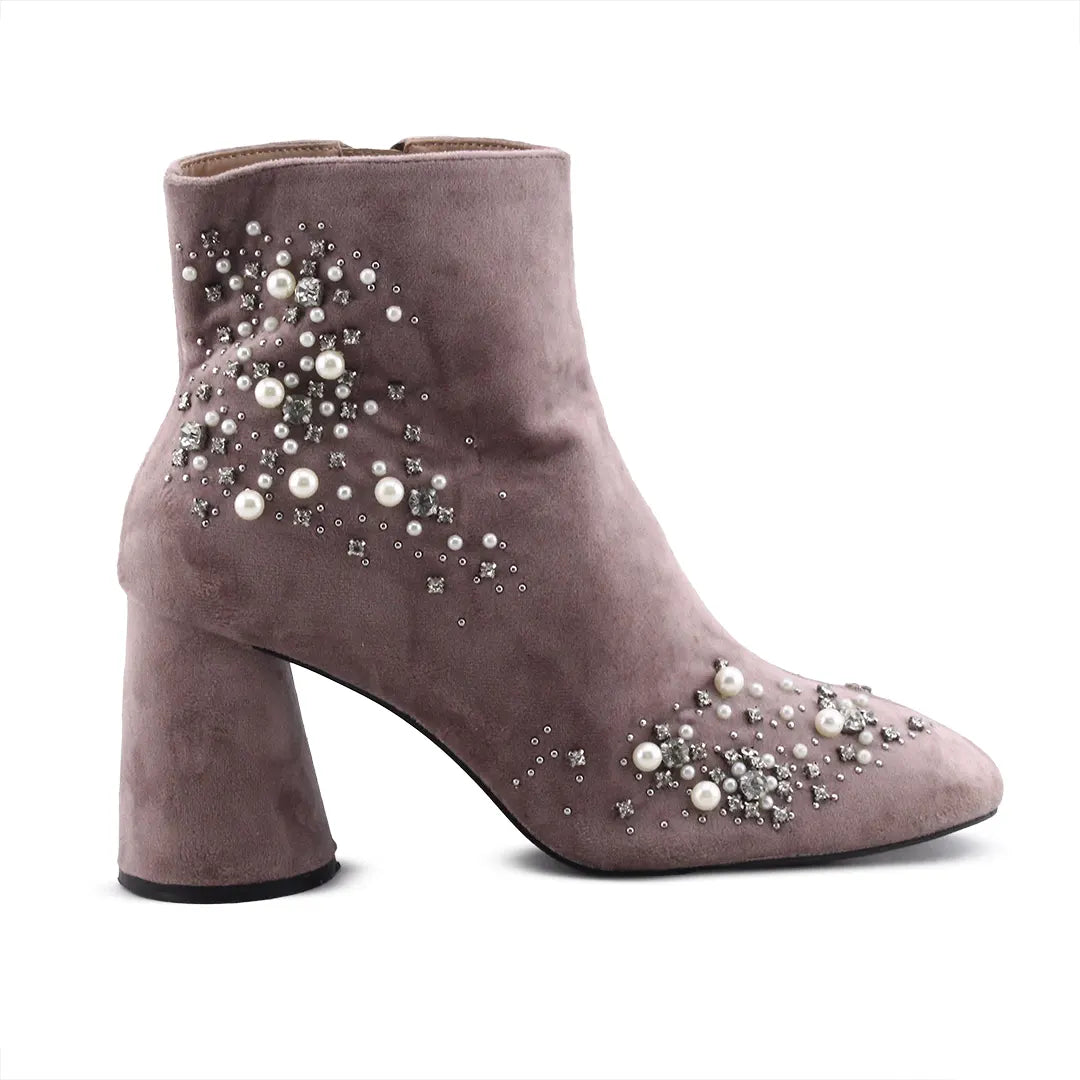 Zara Trafaluc Zipper Suede Ankle Boot