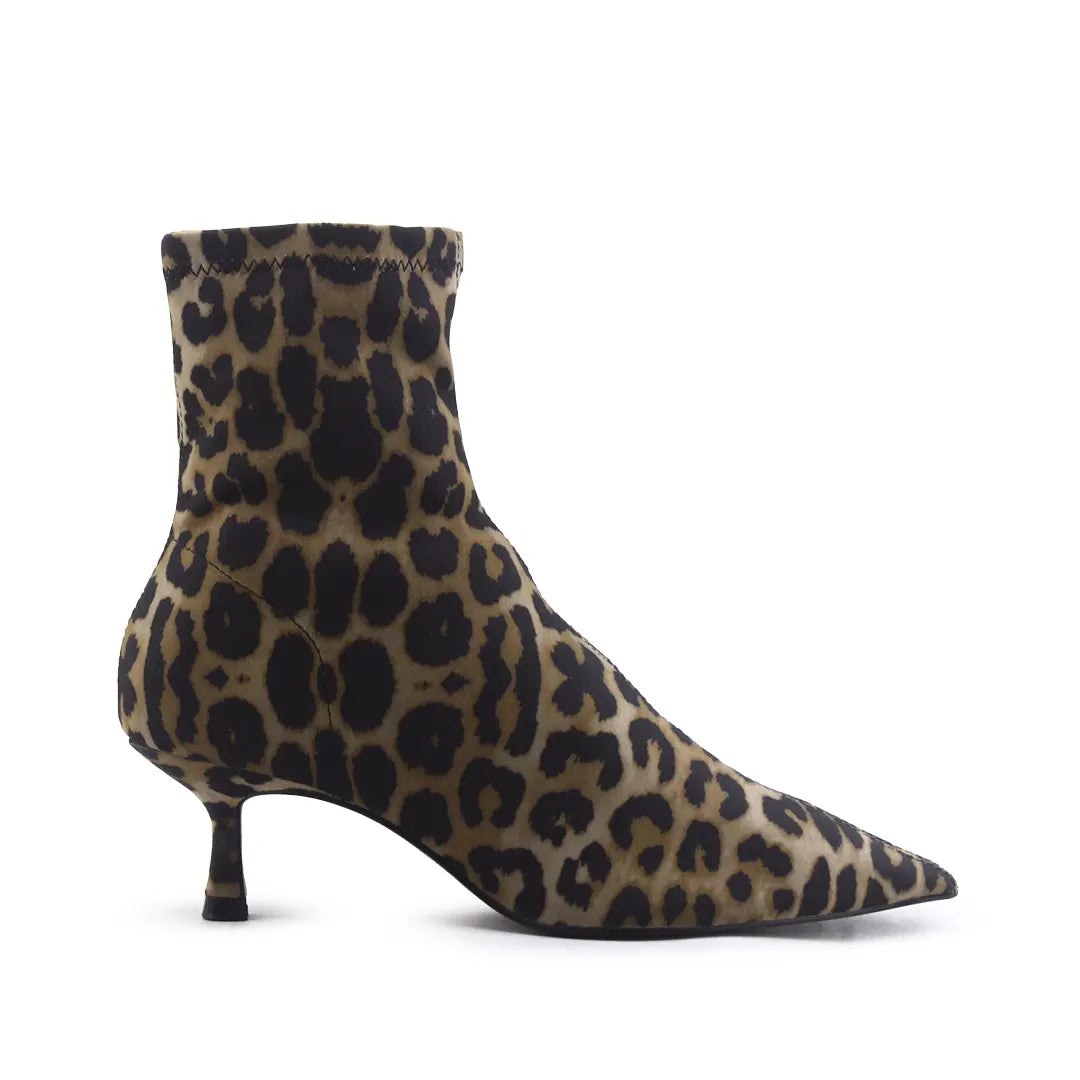 Zara Zipper Textile Ankle Boot