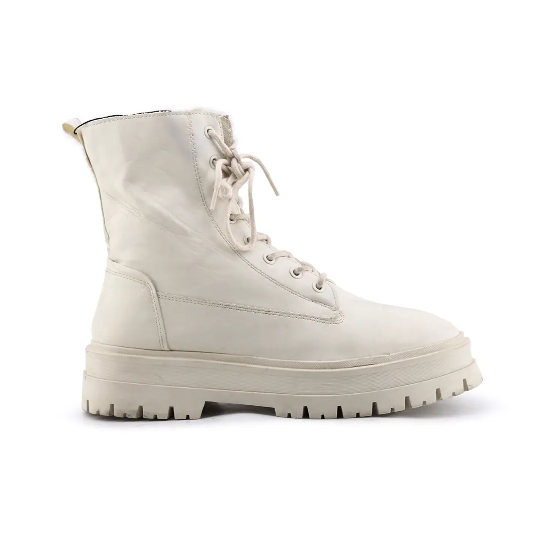 Stradivarius Zipper Lace Up Ankle Boot | 100% Authentic Leather