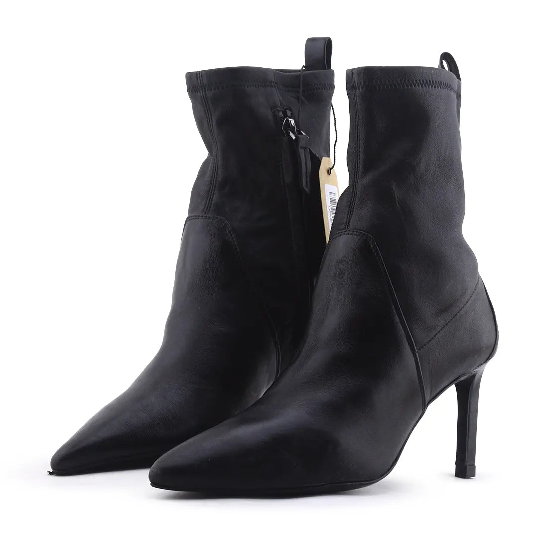 Massimo Dutti Zipper Ankle Boot | 100% Authentic Leather