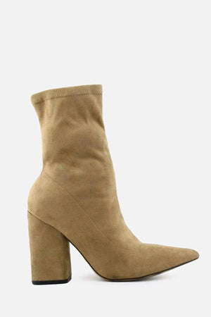 Marc Fisher Zipper Block Heels Boots | Suede - sundaybazar