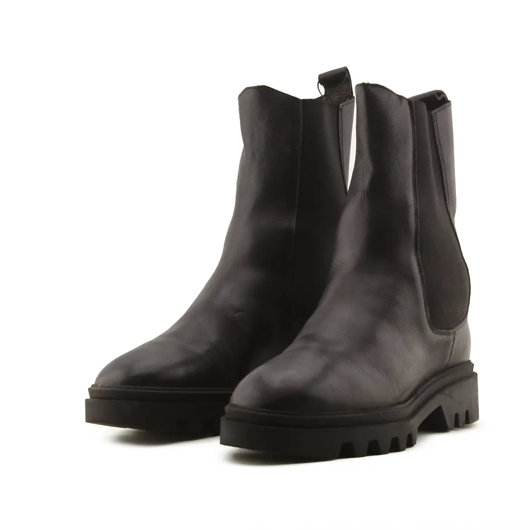 Massimo Dutti Stretchable Ankle Boot | 100% Authentic Leather