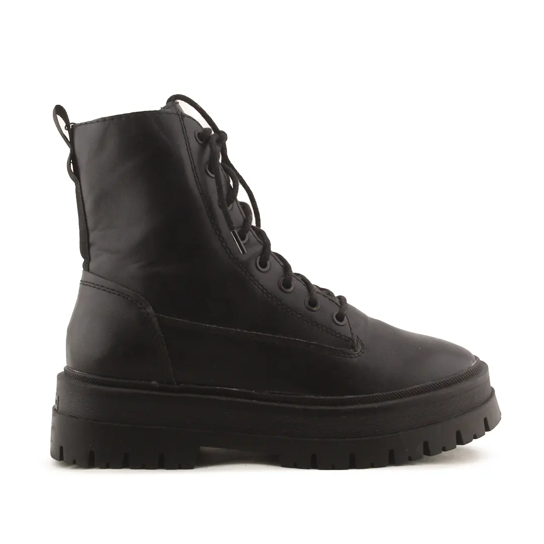 Stradivarius Zipper Lace Up Ankle Boots | 100% Authentic Leather