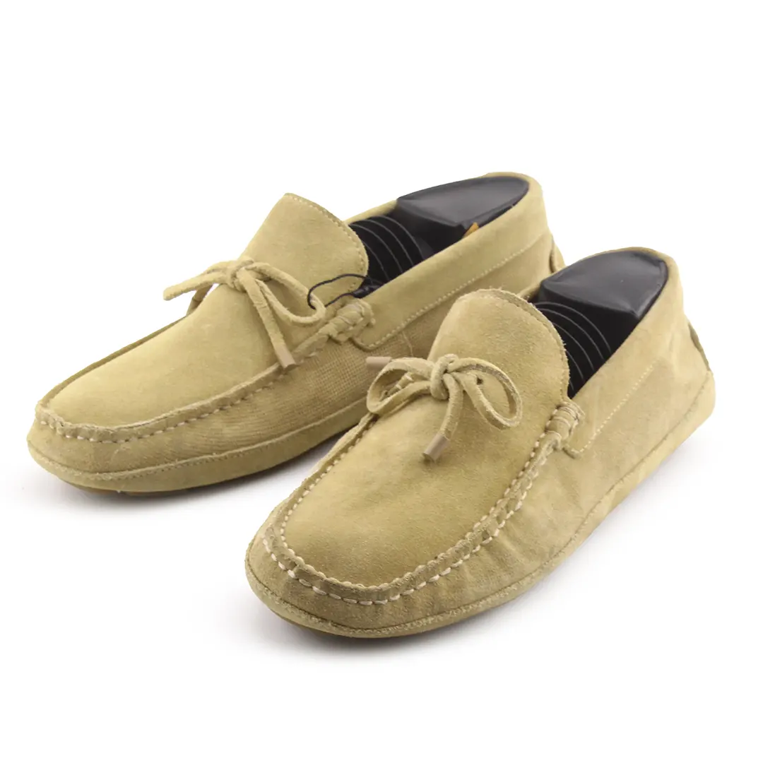 Zara Suede Slip On Loafers