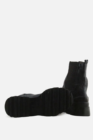 Stradivarius Stretchable Chelsea Ankle Boots | 100% Authentic Leather - sundaybazar