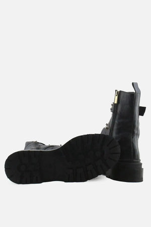 Stradivarius Zipper Buckle Straps Ankle Boots | 100% Authentic Leather - sundaybazar