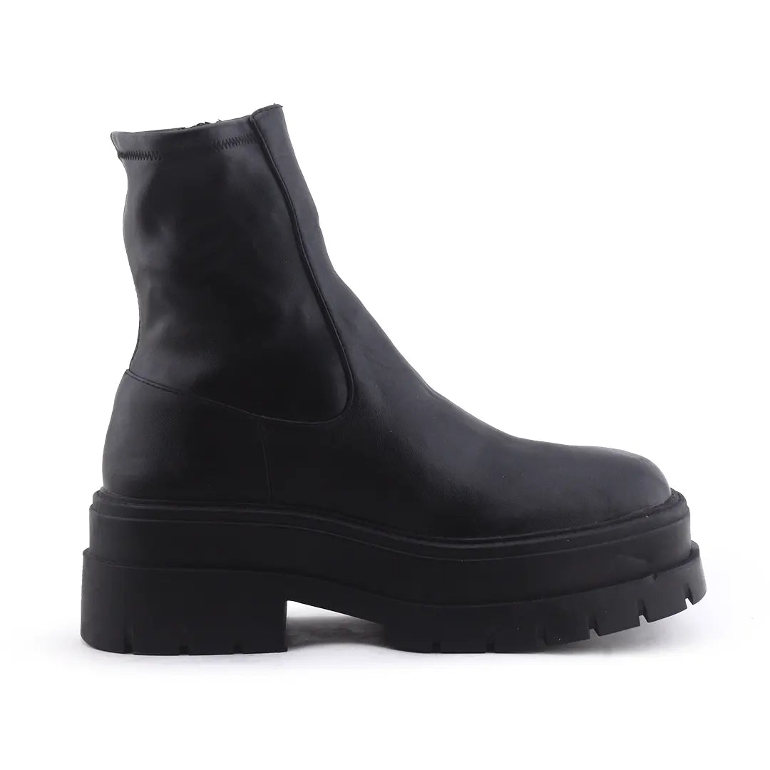 Bershka Zipper Ankle Boot | 100% Authentic Leather