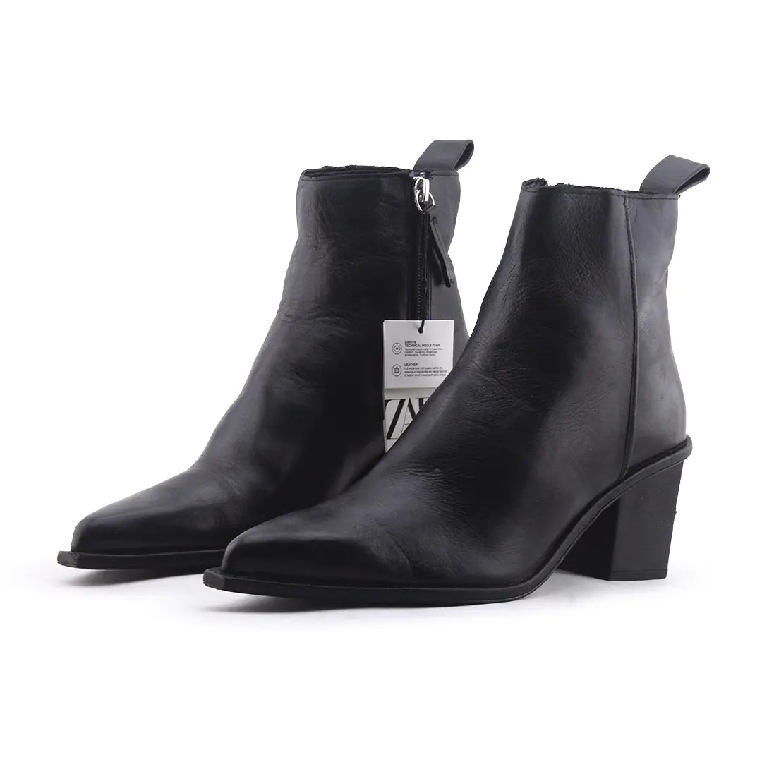 Zara ZipperAnkle Boot | 100% Authentic Leather