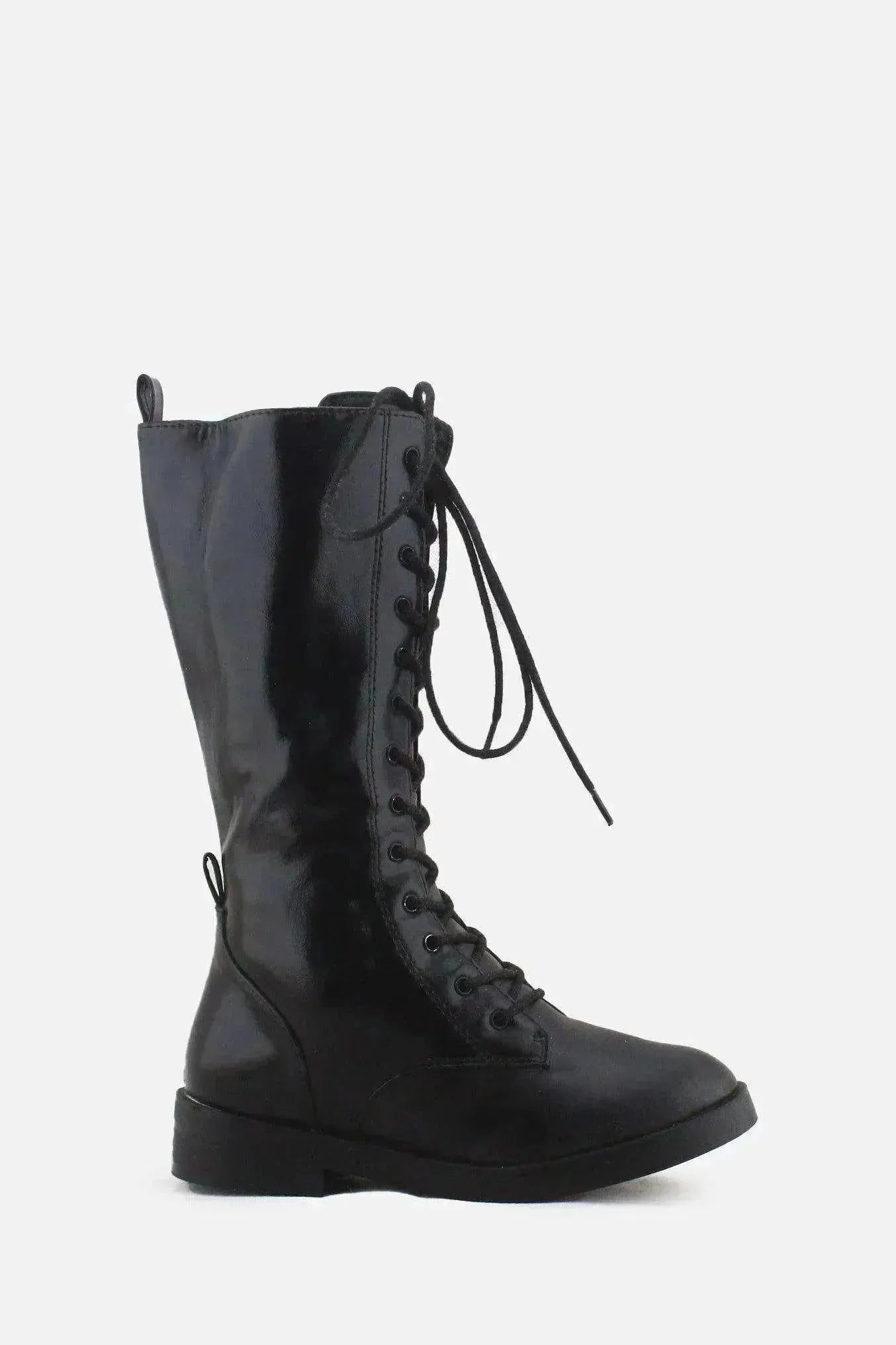 Zara Zipper Laces Combat Boots | 100% Authentic Leather - sundaybazar