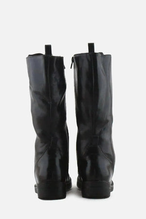 Zara Zipper Laces Combat Boots | 100% Authentic Leather - sundaybazar