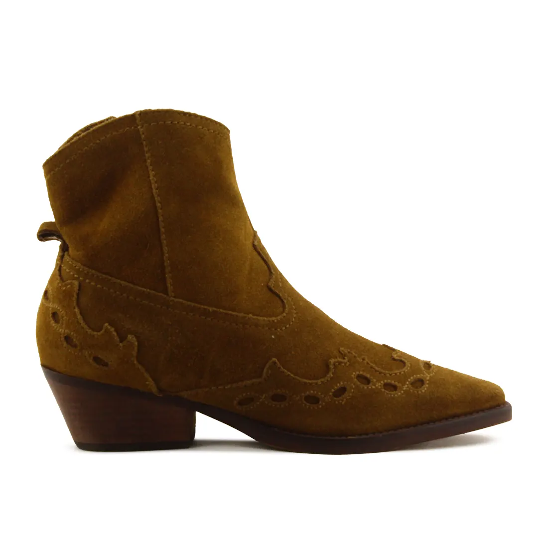 Mango Zipper Suede Ankle Boots