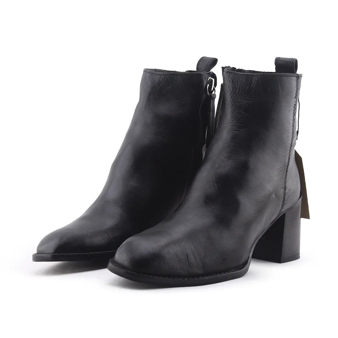 Zara Zipper Ankle Boot | 100% Authentic Leather