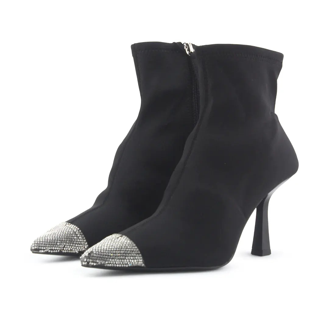 Zara Zipper Textile Ankle Boot