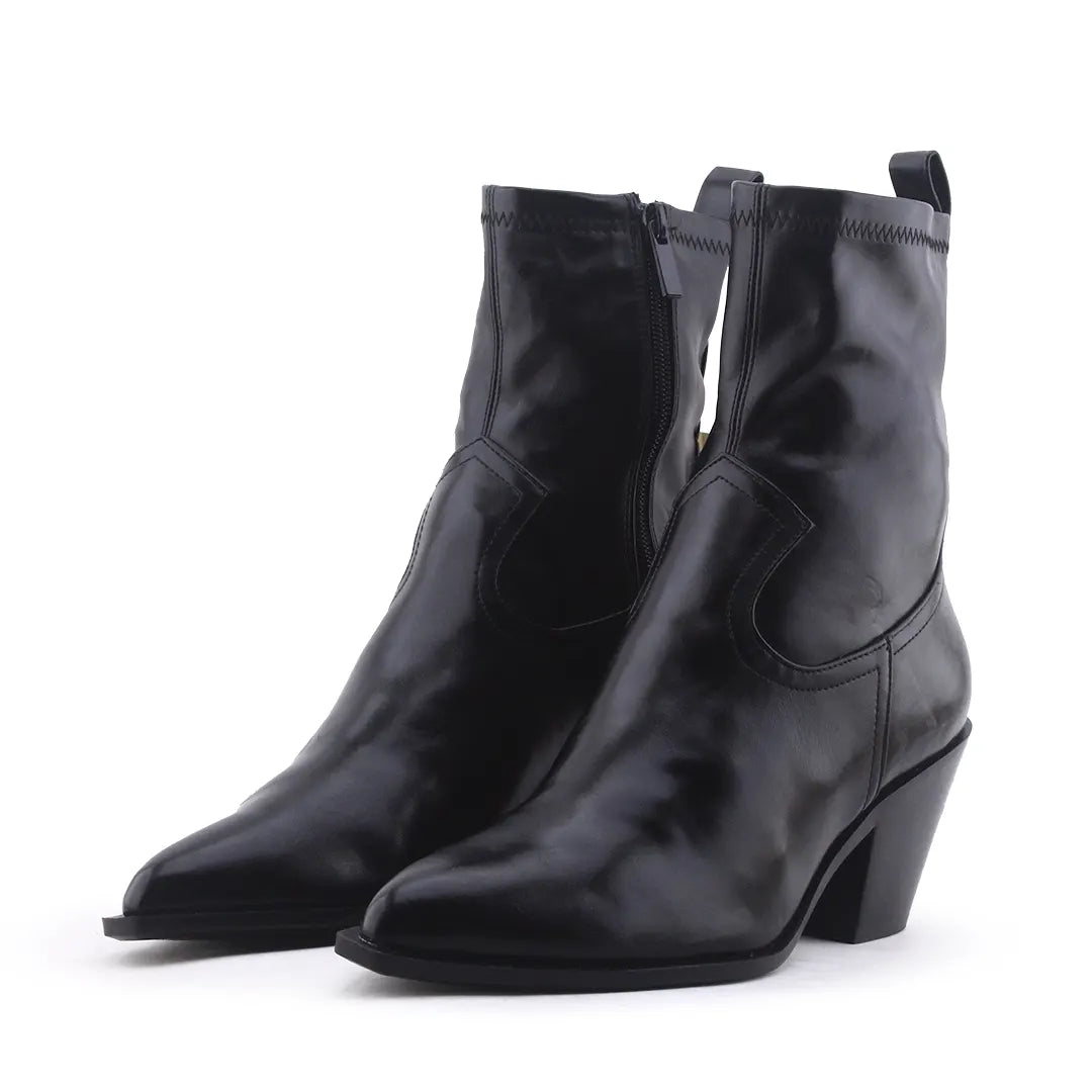 Stradivarius Zipper Ankle Boot | 100% Authentic Leather