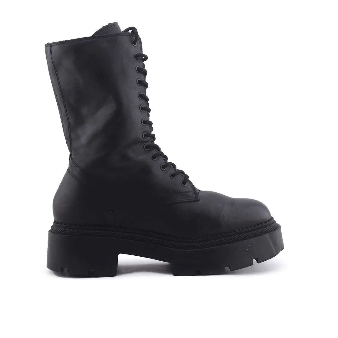 Zara Zipper Lace Up Ankle Boot | 100% Authentic Leather