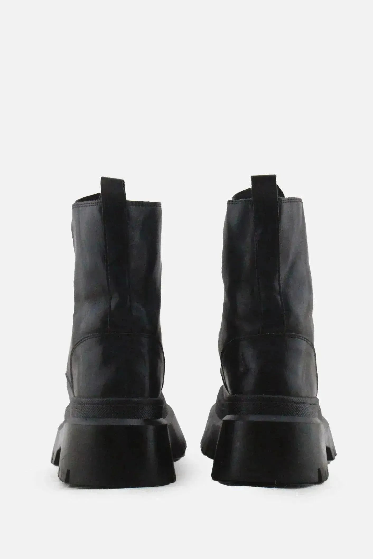 Pull & Bear Zipper Ankle Boots | 100% Authentic Leather - sundaybazar