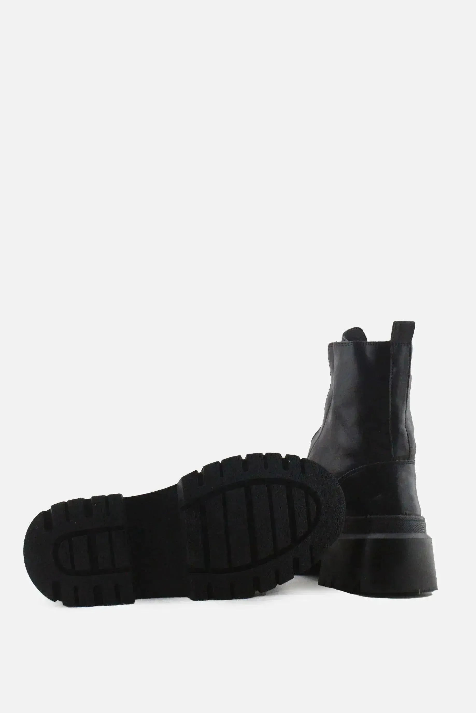 Pull & Bear Zipper Ankle Boots | 100% Authentic Leather - sundaybazar