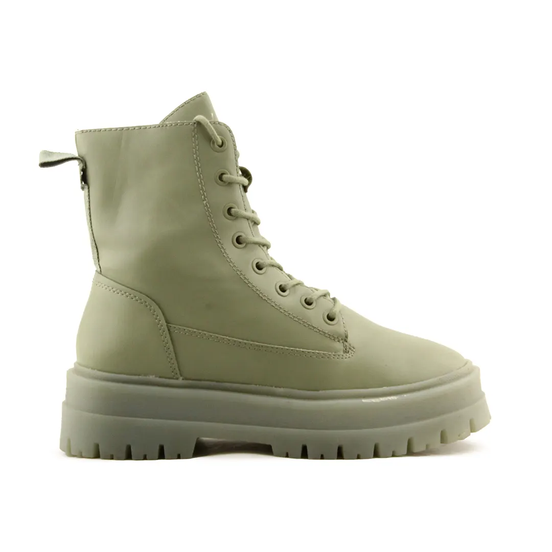 Stradivarius Zipper Lace Up Ankle Boots | 100% Authentic Leather