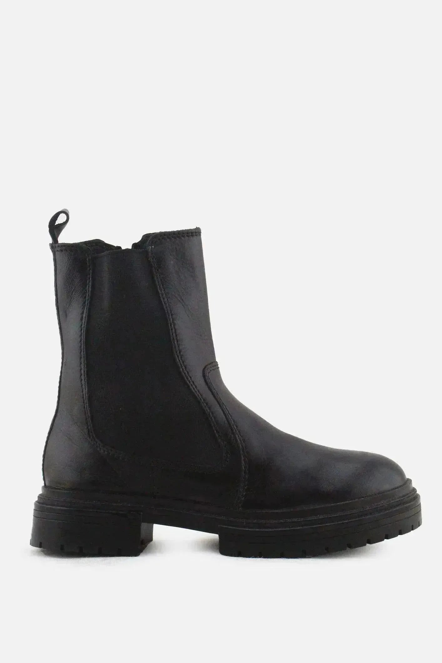 Zara Zipper Stretchable Ankle Boots | 100% Authentic Leather - sundaybazar