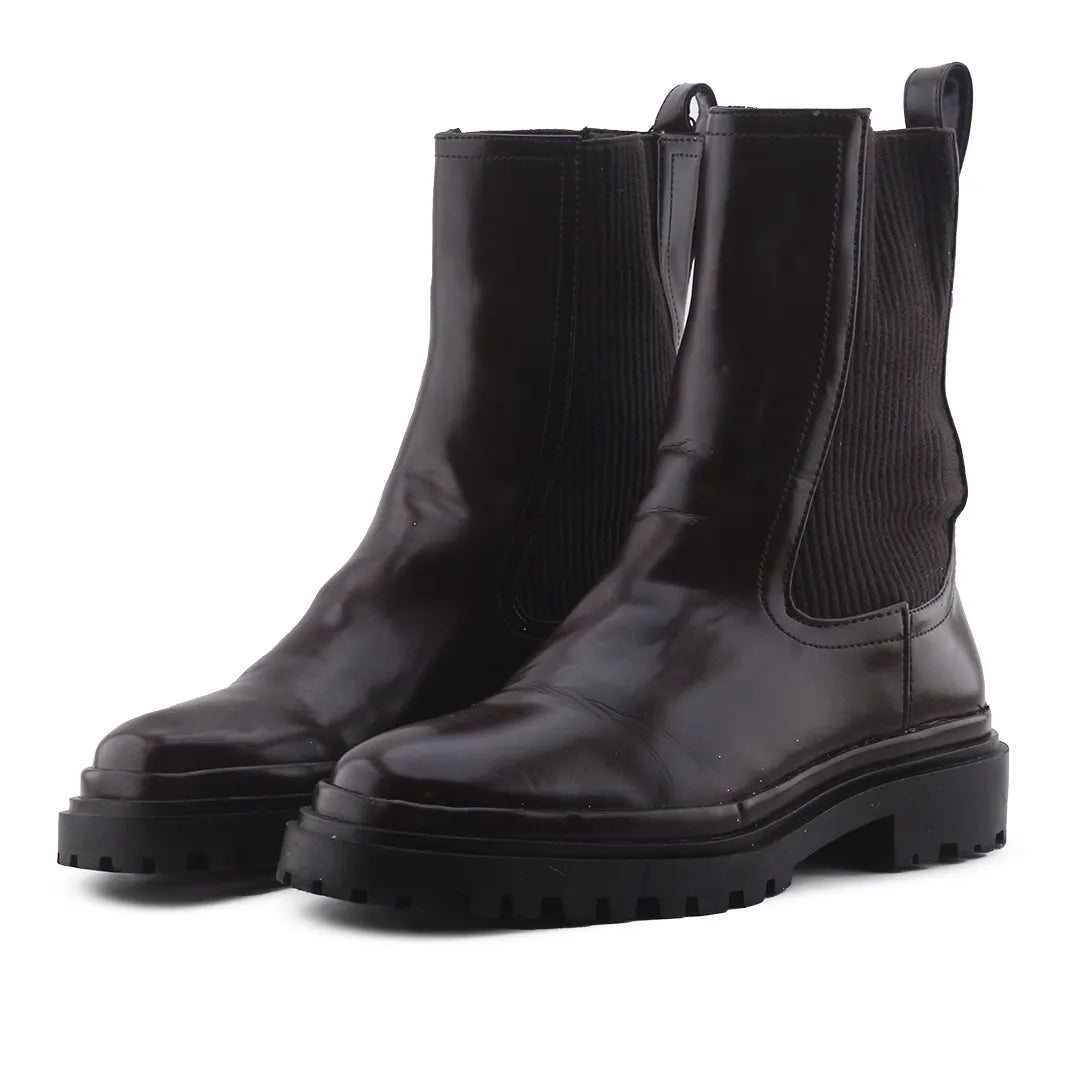Zara Stretchable Ankle Boot | 100% Authentic Leather