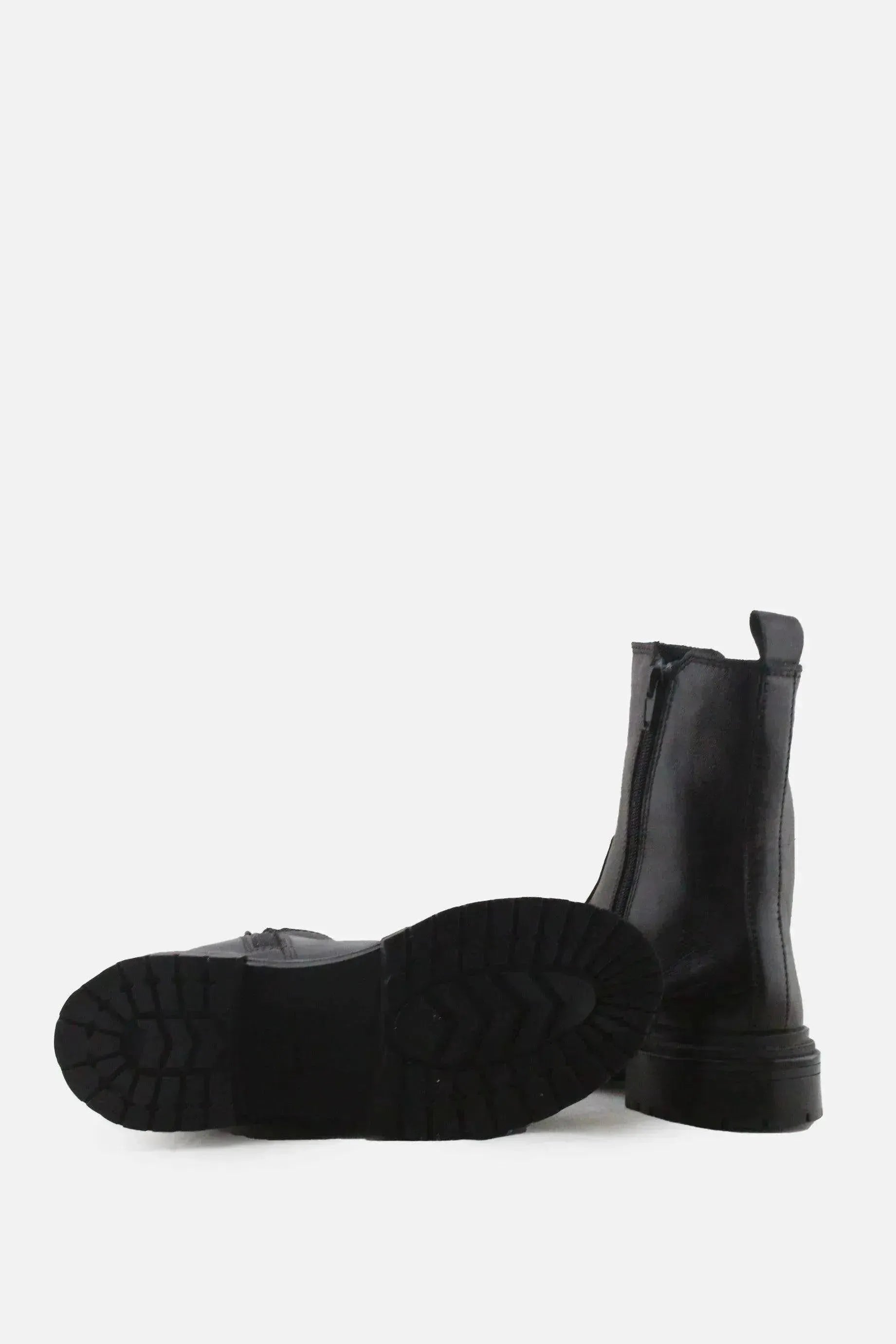 Zara Zipper Stretchable Ankle Boots | 100% Authentic Leather - sundaybazar