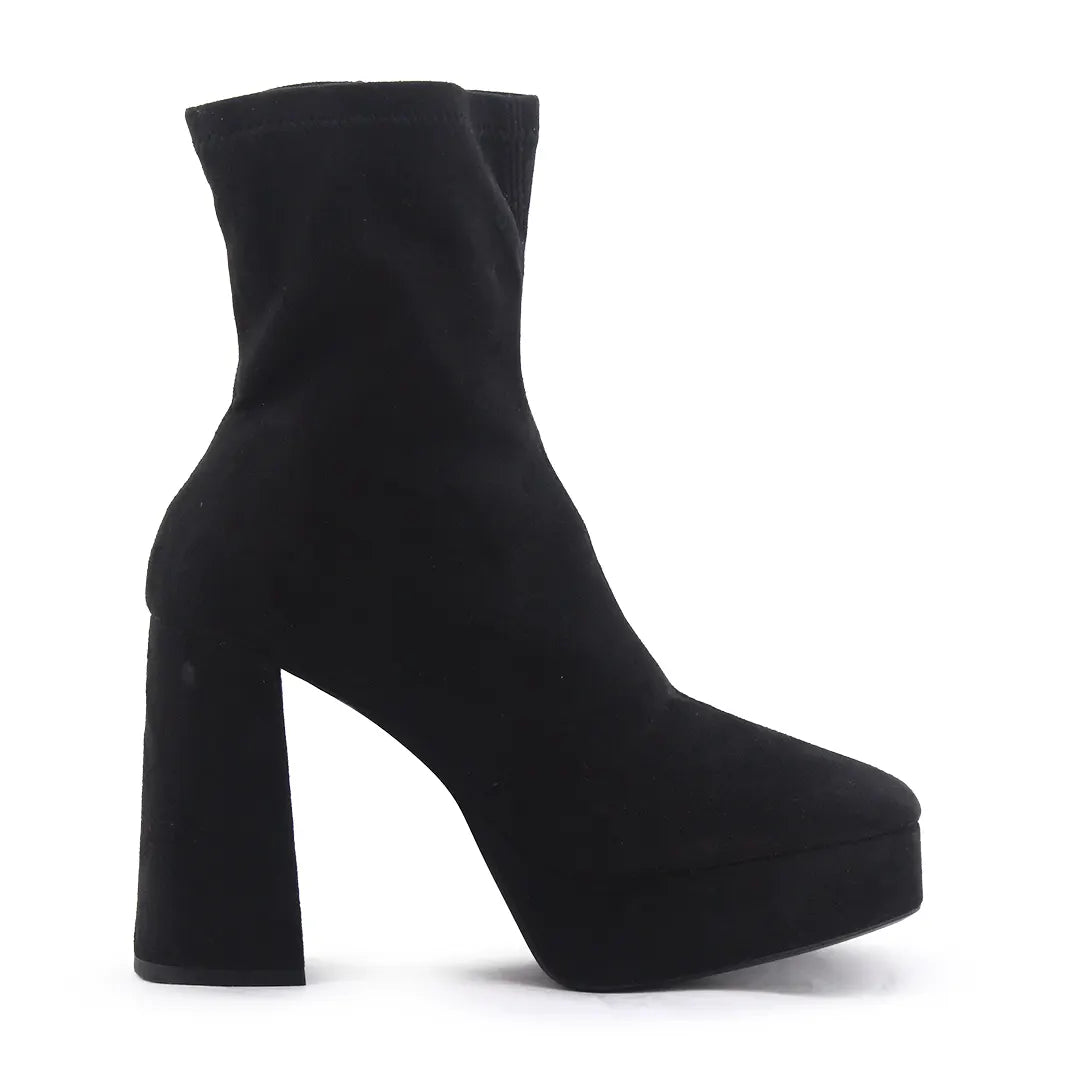 Zara Zipper Suede Ankle Boot