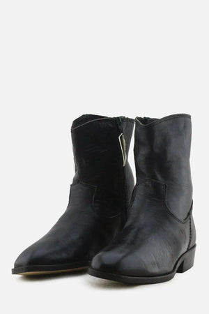 Zara Zipper Ankle Boots | 100% Authentic Leather - sundaybazar