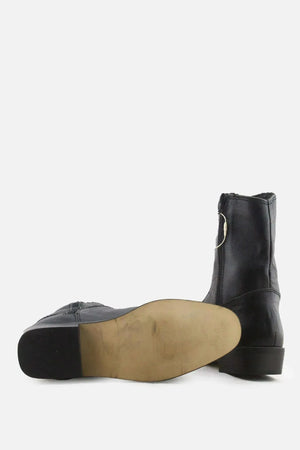Zara Zipper Ankle Boots | 100% Authentic Leather - sundaybazar