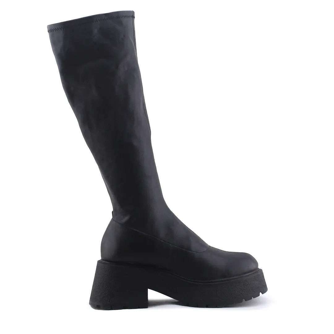 Stradivarius Zipper Knee High Boot | 100% Authentic Leather