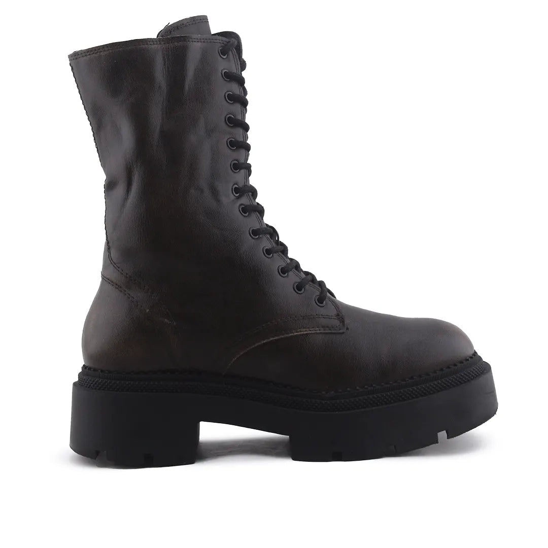 Zara Zipper Lace Up Ankle Boot | 100% Authentic Leather