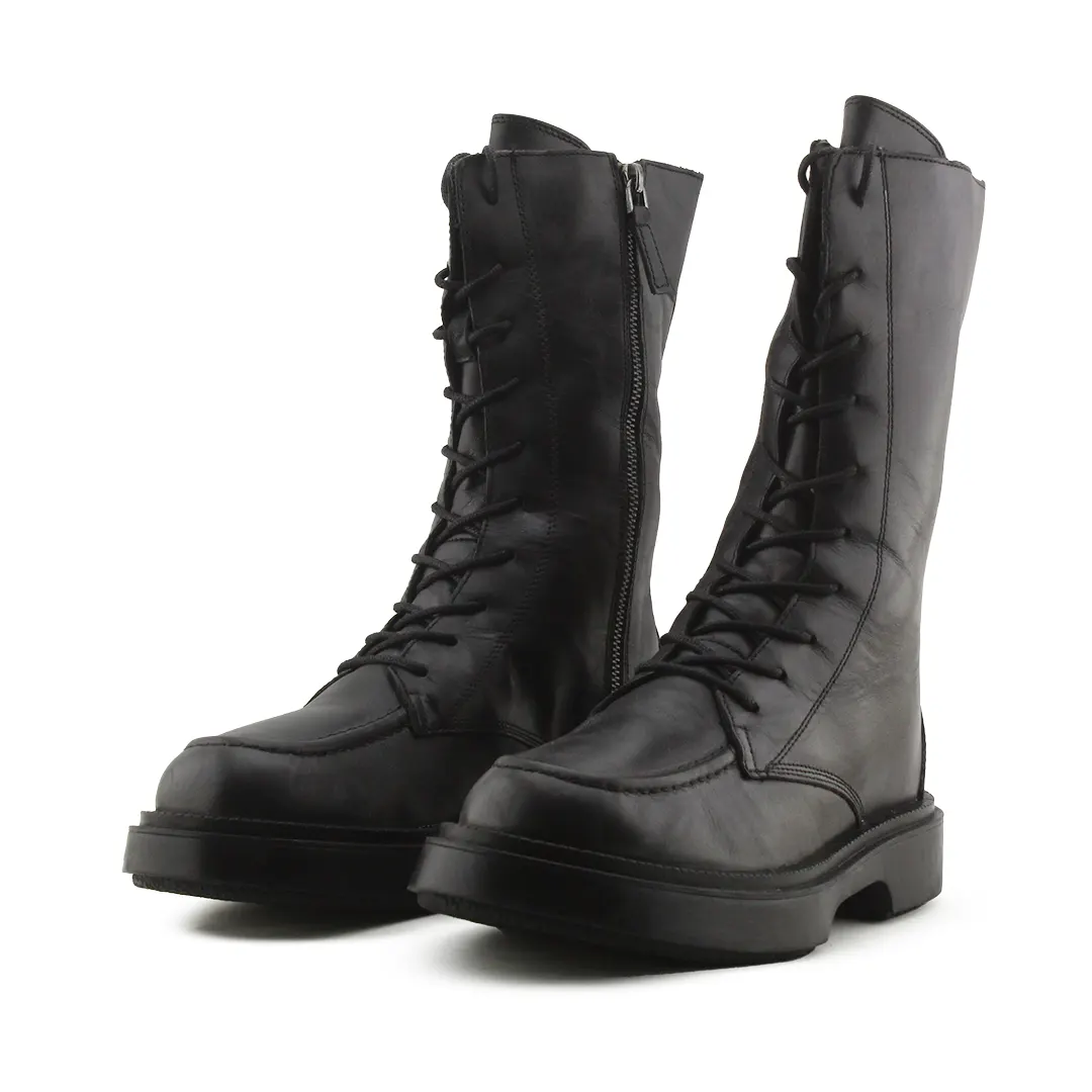 Zara Zipper Lace Up Ankle Boot | 100% Authentic Leather