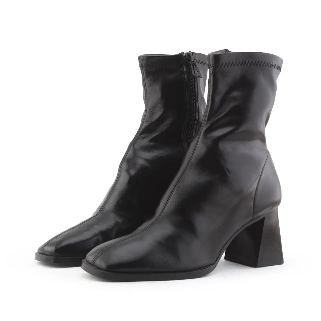 Stradivarius Zipper Ankle Boot | 100% Authentic Leather