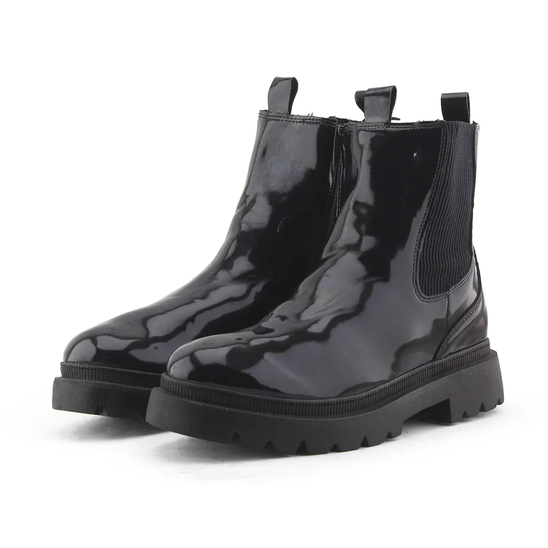 Zara Zipper Stretchable Ankle Boot | 100% Authentic Leather