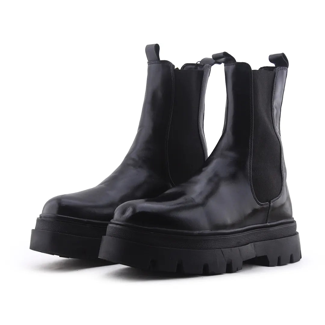 Bershka Stretchable Ankle Boot | 100% Authentic Leather