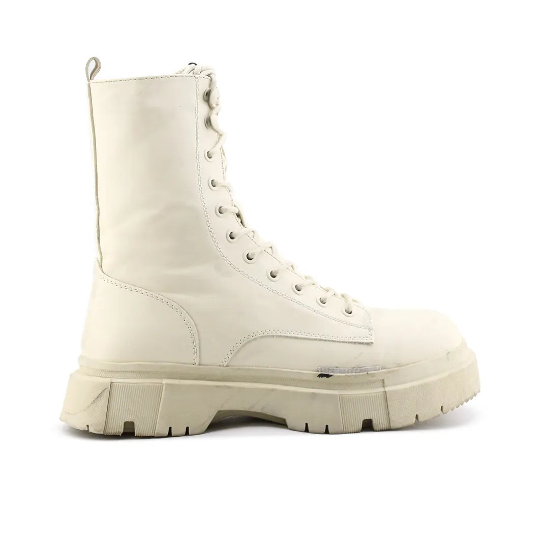 Bershka Zipper Lace Up Ankle Boot | 100% Authentic Leather