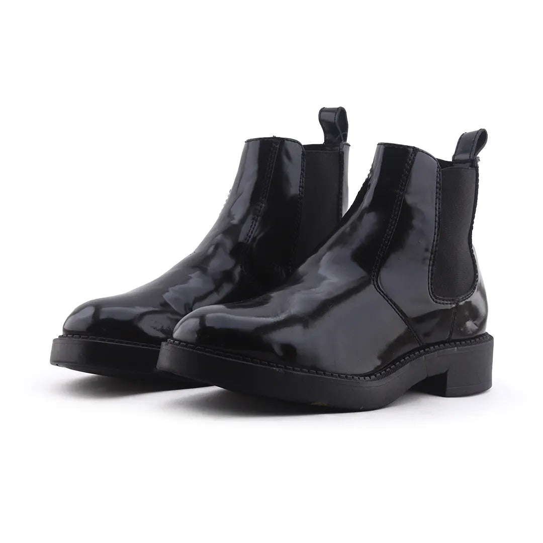 Zara Stretchable Patent Ankle Boot