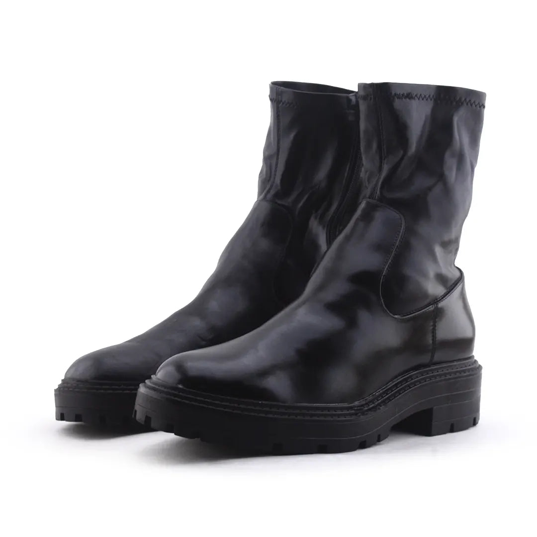 Zara Zipper Ankle Boot | 100% Authentic Leather