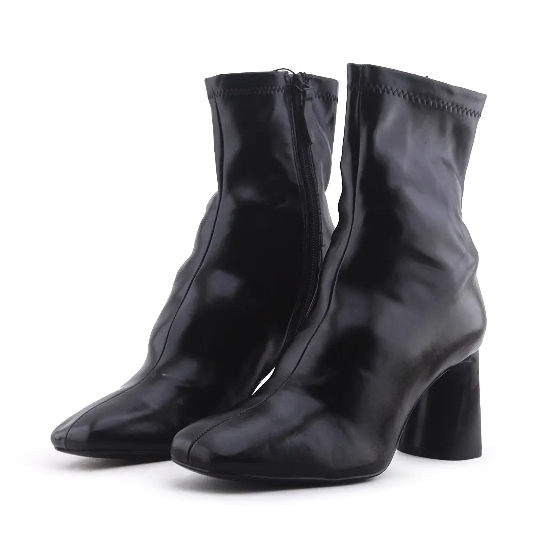 Stradivarius Zipper Ankle Boot | 100% Authentic Leather