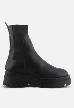 Stradivarius Stretchable Combat Ankle Boots | 100% Authentic Leather - sundaybazar