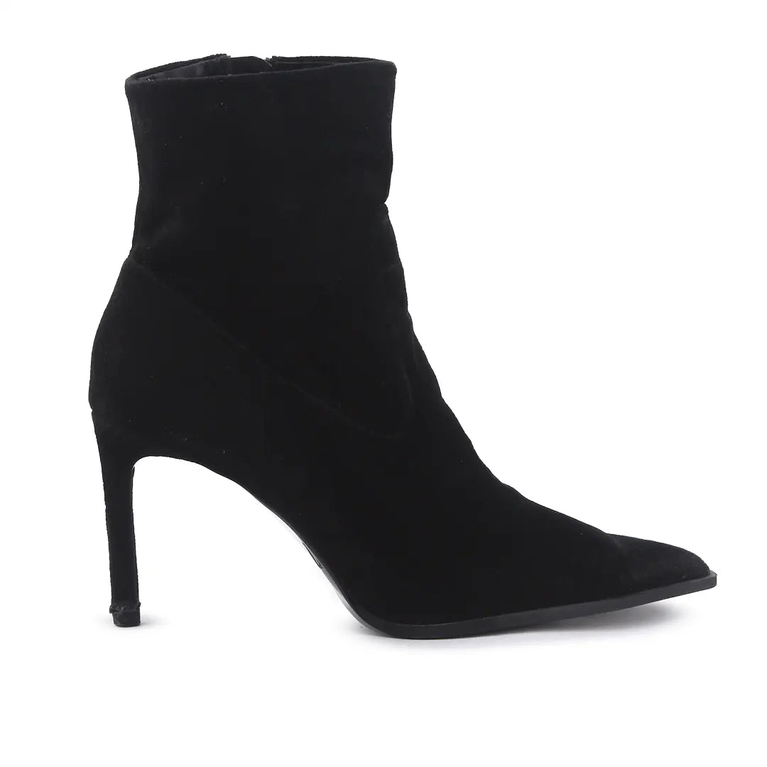 Zara Zipper Suede Ankle Boot