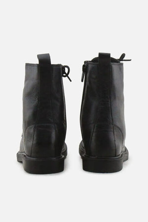 Zara Zipper Laces Combat Boots | 100% Authentic Leather - sundaybazar