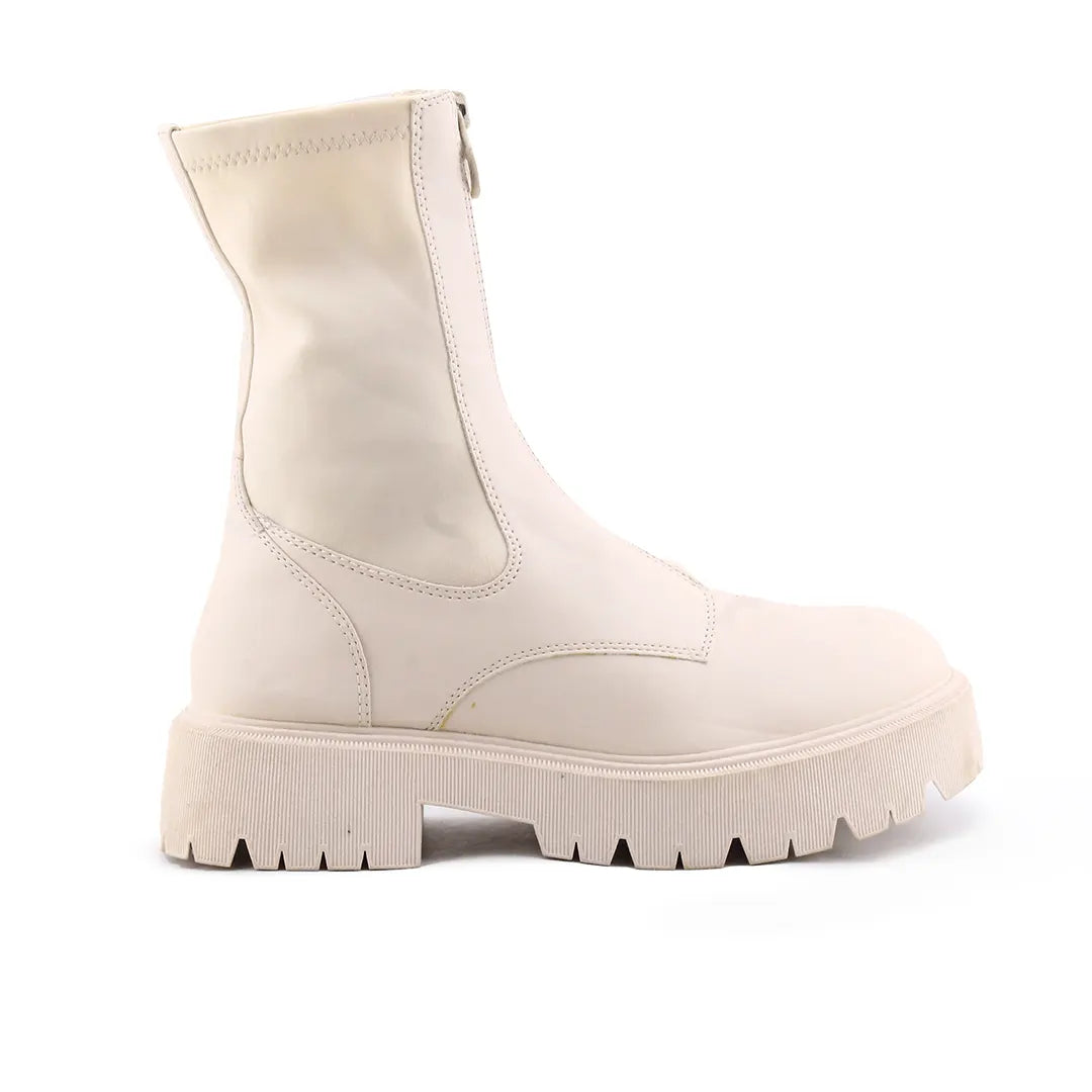 Bershka Zipper Ankle Boot | 100% Authentic Leather